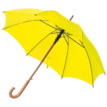 Logo trade promotional item photo of: Wooden automatic umbrella NANCY