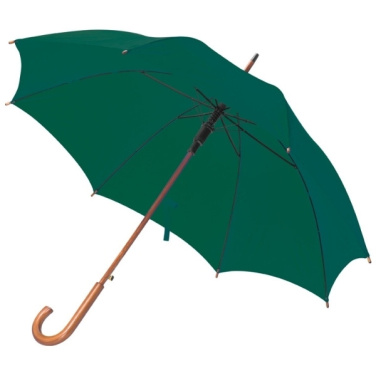 Logo trade promotional giveaways image of: Wooden automatic umbrella NANCY