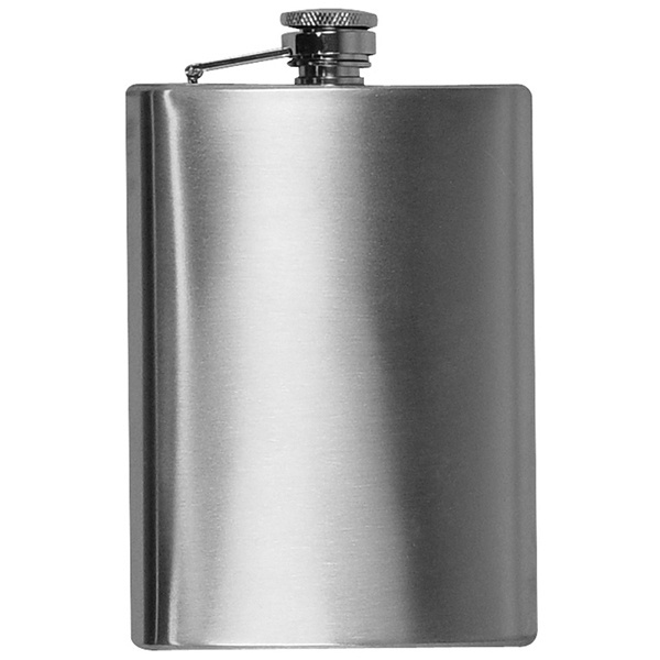 Logo trade business gifts image of: Stainless steel hip flask KANSAS CITY 237 ml