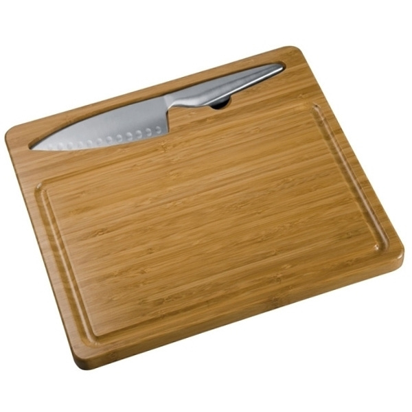 Logotrade promotional giveaway picture of: Cutting board with knife MANTOVA