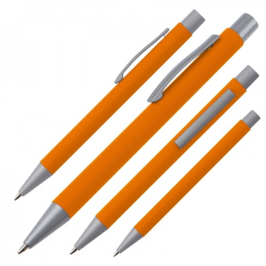 Logotrade promotional product picture of: Metal ballpen soft touch ABU DHABI