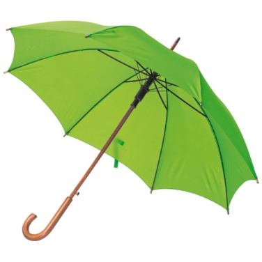 Logo trade promotional items image of: Wooden automatic umbrella NANCY