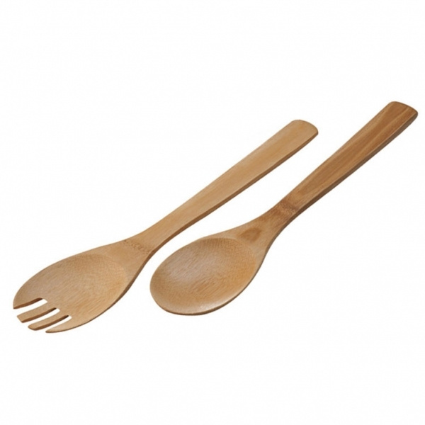 Logo trade promotional giveaways image of: Bamboo salad servers CAPUA