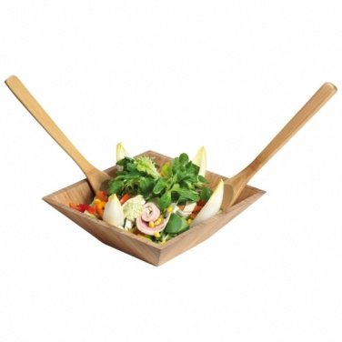 Logo trade business gift photo of: Bamboo salad servers CAPUA