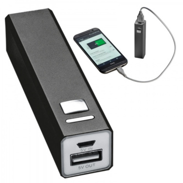 Logotrade promotional giveaway image of: Metal power bank PORT HOPE 2200mAh