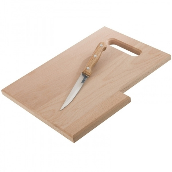 Logo trade business gift photo of: Wooden board with knife LIZZANO