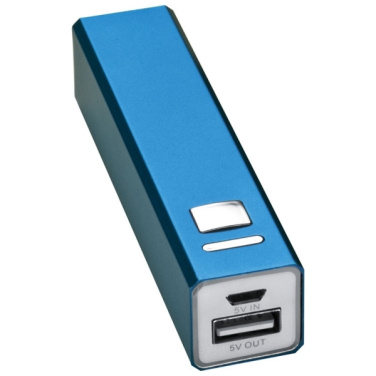 Logo trade promotional products image of: Metal power bank PORT HOPE 2200mAh