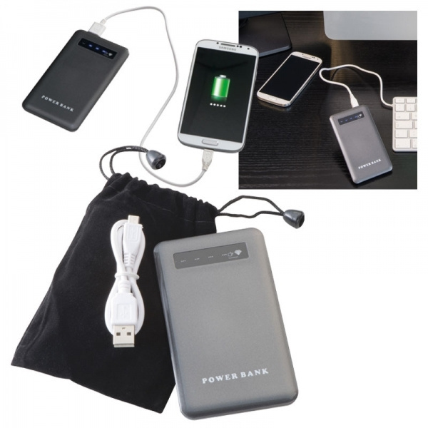 Logo trade promotional merchandise image of: Power bank KINGSVILLE