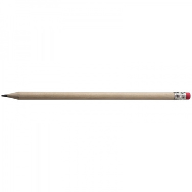 Logo trade business gifts image of: Pencil with eraser HICKORY