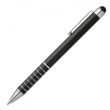 Logo trade promotional merchandise image of: Metal ballpen with touch pen LUEBO