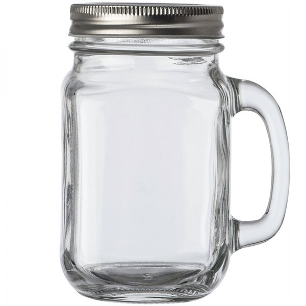 Logo trade corporate gift photo of: Drinking glass with handle and lid TREVISO 450 ml