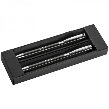 Logo trade corporate gift photo of: Metal writing set CLAREMONT