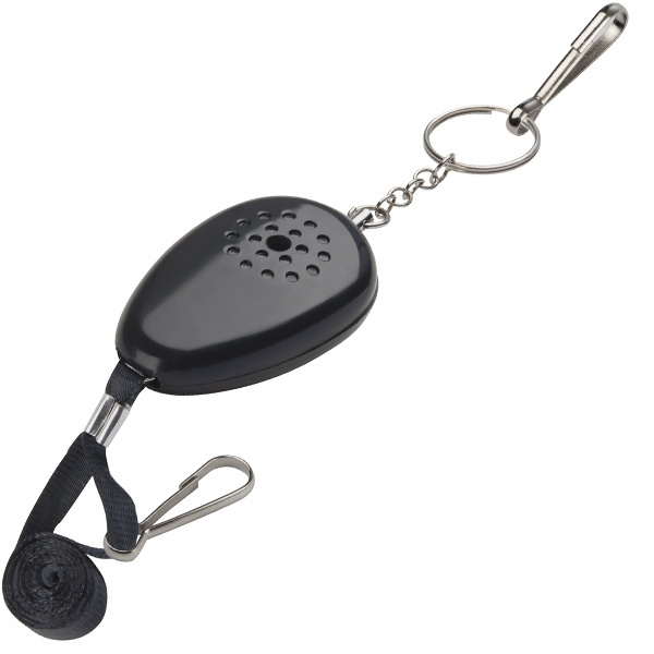 Logo trade promotional merchandise image of: Keyring with alarm function OVADA