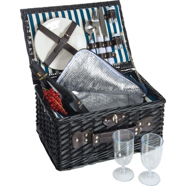 Logo trade promotional giveaway photo of: Picnic basket RIVA DEL GARDA