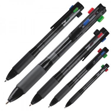 Logo trade promotional giveaways picture of: Plastic ballpen 4in1 NEAPEL