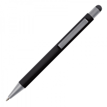 Logo trade promotional giveaway photo of: Metal ballpen touch pen soft touch SALT LAKE CITY