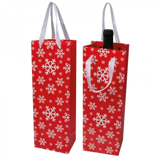 Logotrade promotional merchandise picture of: Wine bag in Christmas design LAPLAND