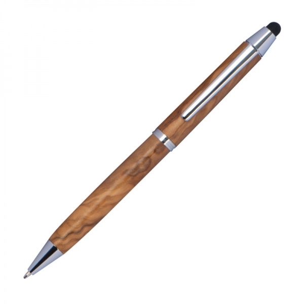 Logotrade promotional merchandise photo of: Wooden ballpen with touch function ERFURT