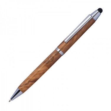 Logotrade promotional products photo of: Wooden ballpen with touch function ERFURT