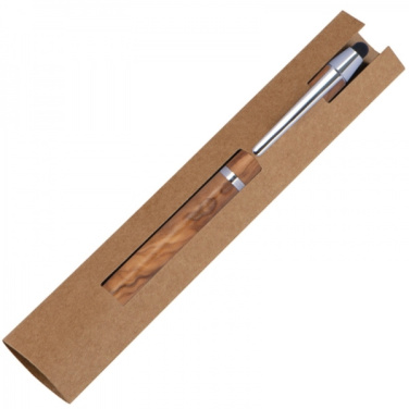 Logo trade corporate gifts image of: Wooden ballpen with touch function ERFURT