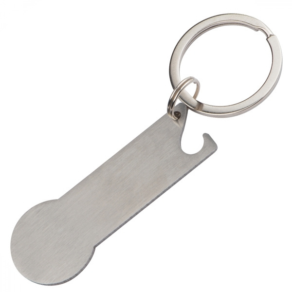 Logo trade promotional gift photo of: Keyring with shopping cart chip STICKIT