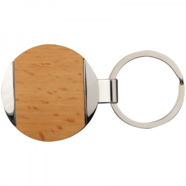 Logo trade promotional merchandise picture of: Wooden keyring LANGHAUS