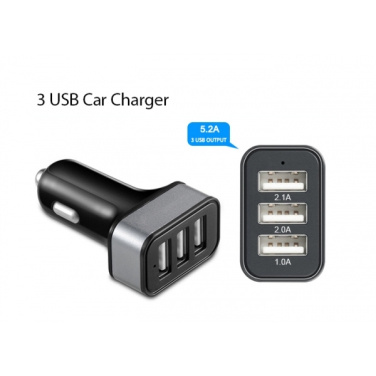 Logotrade business gifts photo of: Car Charger with 3 USB ports