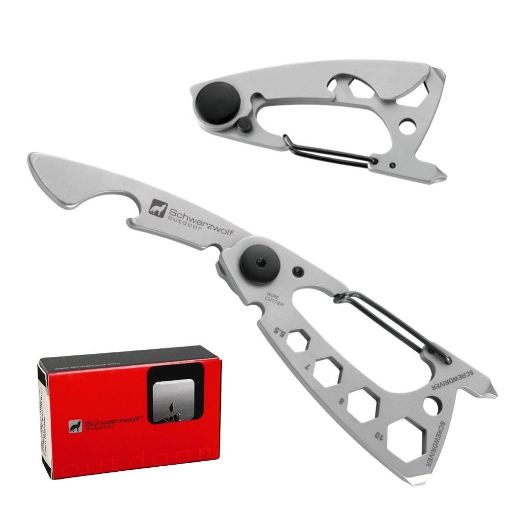 Logotrade corporate gift image of: Multifunctional tool BURUNDI Schwarzwolf