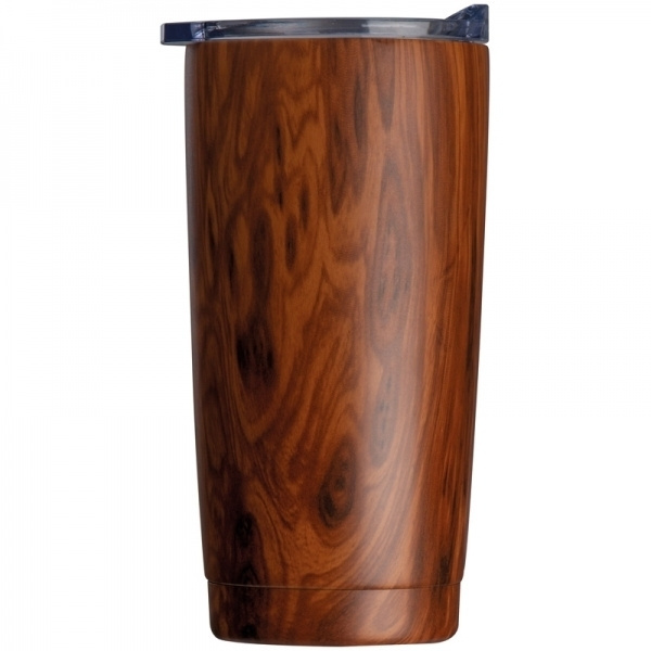 Logotrade promotional items photo of: Stainless steel mug with wooden look COSTA RICA 550 ml