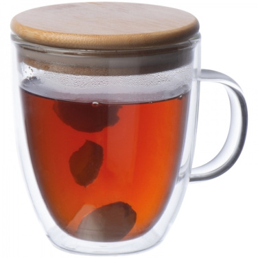 Logo trade advertising products picture of: Double-walled glass cup GERTHE 350 ml