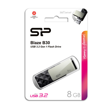 Logo trade promotional merchandise picture of: Pendrive Silicon Power Blaze B30 3.1