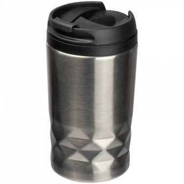 Logotrade promotional merchandise image of: Stainless steel mug with lid ROMA 250 ml