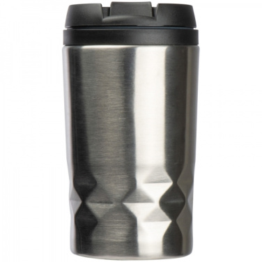 Logotrade advertising product image of: Stainless steel mug with lid ROMA 250 ml