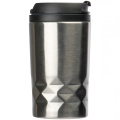 Stainless steel mug with lid ROMA 250 ml, grey