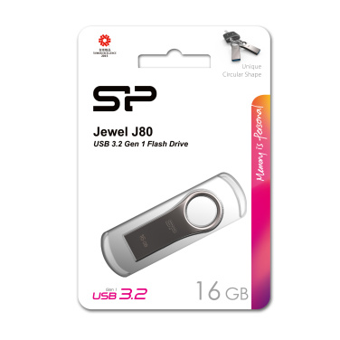 Logotrade advertising products photo of: Pendrive 3.0 Silicon Power JEWEL J80 TITANIUM 16GB