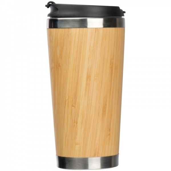 Logo trade promotional merchandise image of: Stainless steel mug BAMBOOGARDEN 400 ml