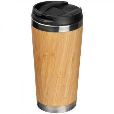 Logo trade promotional items picture of: Stainless steel mug BAMBOOGARDEN 400 ml