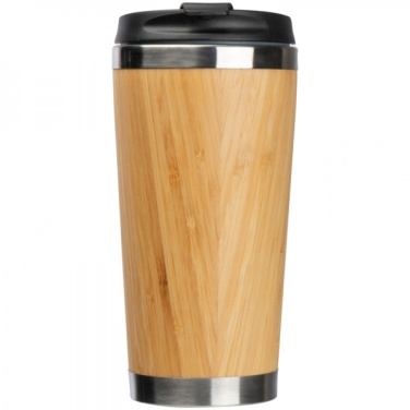 Logotrade promotional product picture of: Stainless steel mug BAMBOOGARDEN 400 ml