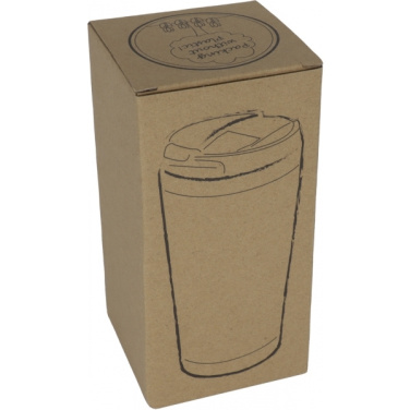 Logotrade promotional merchandise picture of: Stainless steel mug BAMBOOGARDEN 400 ml