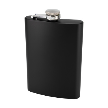 Logo trade promotional merchandise picture of: Hip flask OLYMPOS Schwarzwolf