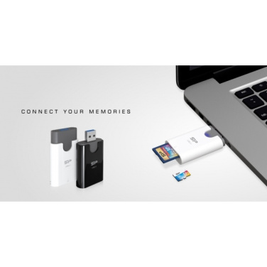 Logo trade corporate gifts picture of: MicroSD and SD card reader Silicon Power Combo 3.1