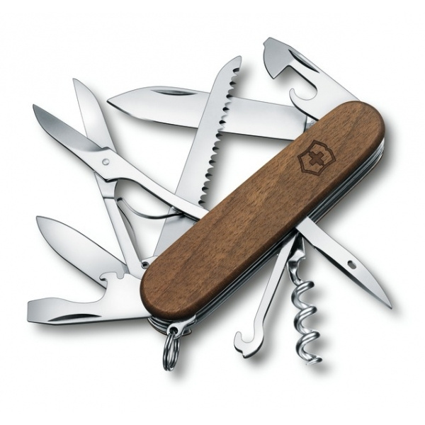 Logotrade promotional giveaway image of: Pocket knife Huntsman Wood Victorinox