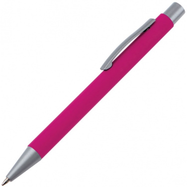 Logotrade promotional product picture of: Metal ballpen soft touch ABU DHABI