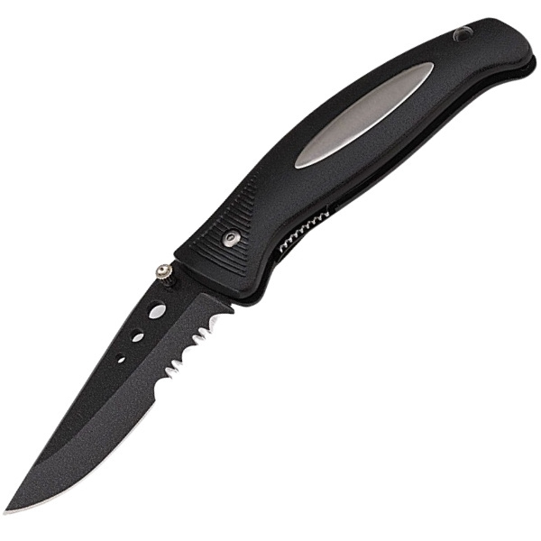 Logo trade advertising products picture of: Folding knife STYX Schwarzwolf