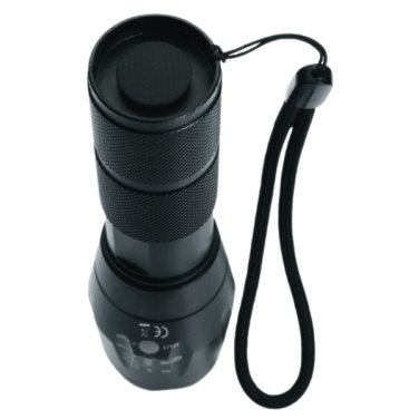 Logo trade corporate gifts picture of: Flashlight ANTELAO Schwarzwolf