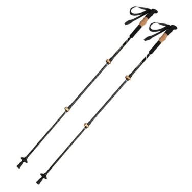 Logo trade promotional merchandise image of: Trekking poles DENALI Schwarzwolf