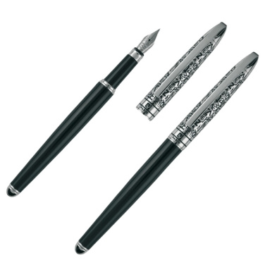 Logo trade promotional items image of: Writing set ballpoint pen & fountain pen JACQUES Pierre Cardin