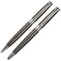 Metal set of ballpoint pen and roller ROI, dark grey