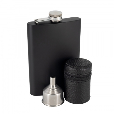 Logotrade promotional merchandise picture of: Hip flask MADONIE Schwarzwolf