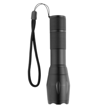 Logo trade promotional products image of: Flashlight DELGADA Schwarzwolf